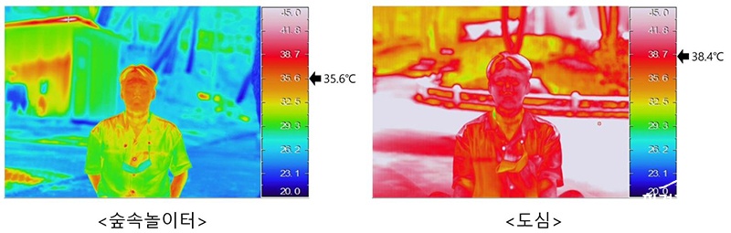 얼굴표면온도 비교 (사진=국립산림과학원 제공).jpg