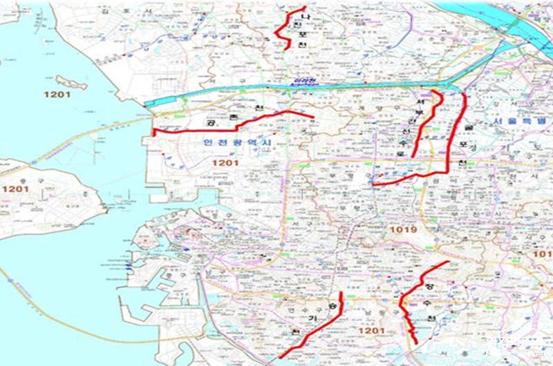 새롭게 바뀔 인천시 하천 위치도 (사진=인천시 제공).jpg