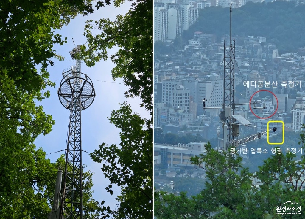 남산 신갈나무숲의 관측 탄소 시스템 내부 및 측정기기 세부 모습.jpg