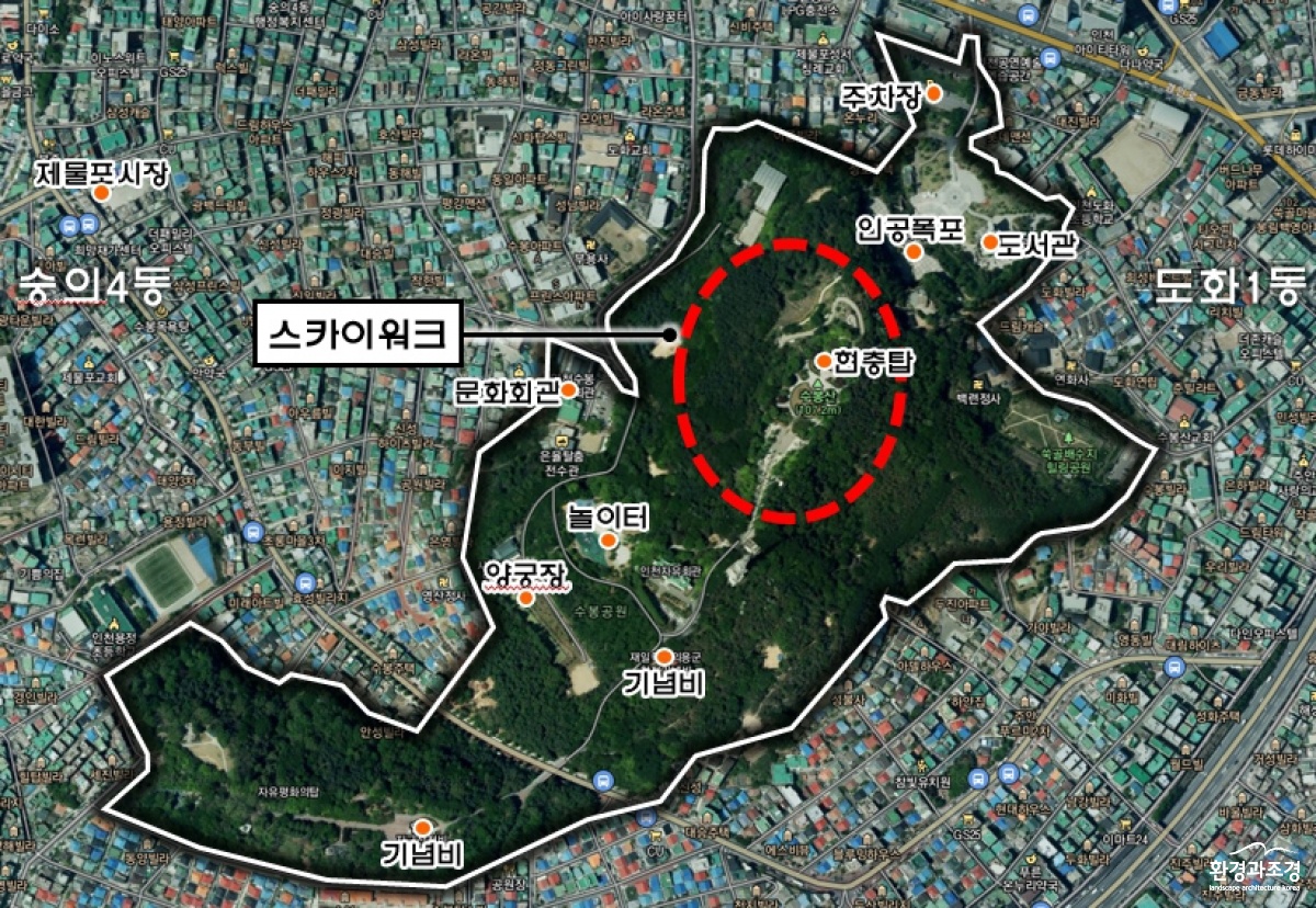 수봉공원 스카이워크 위치.jpg
