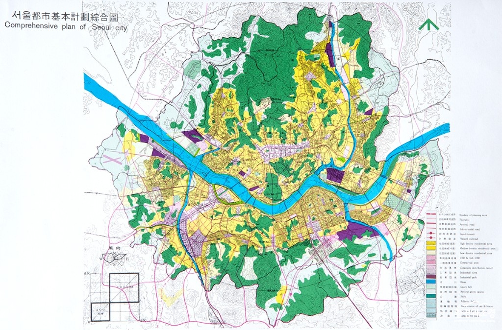 수록 주요 사진인 서울도시기본계획 종합계획도(1978년) 보도.jpg